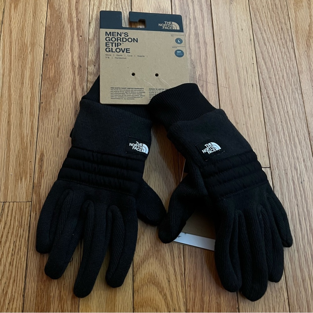 THE NORTH FACE MENS BLACK GLOVES LARGE